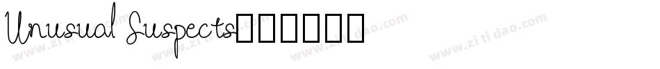 Unusual Suspects字体转换